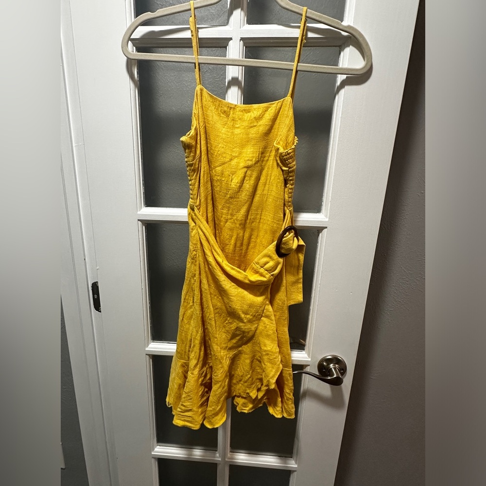 American Eagle Yellow Wrap Dress - Picture 5 of 9